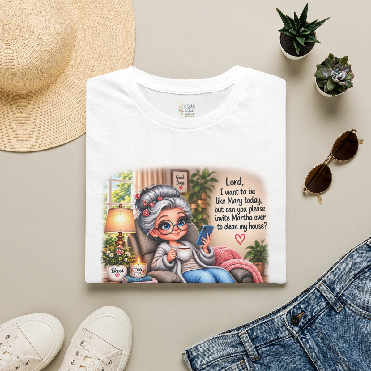 Mary & Martha Christian Grandma T-Shirt