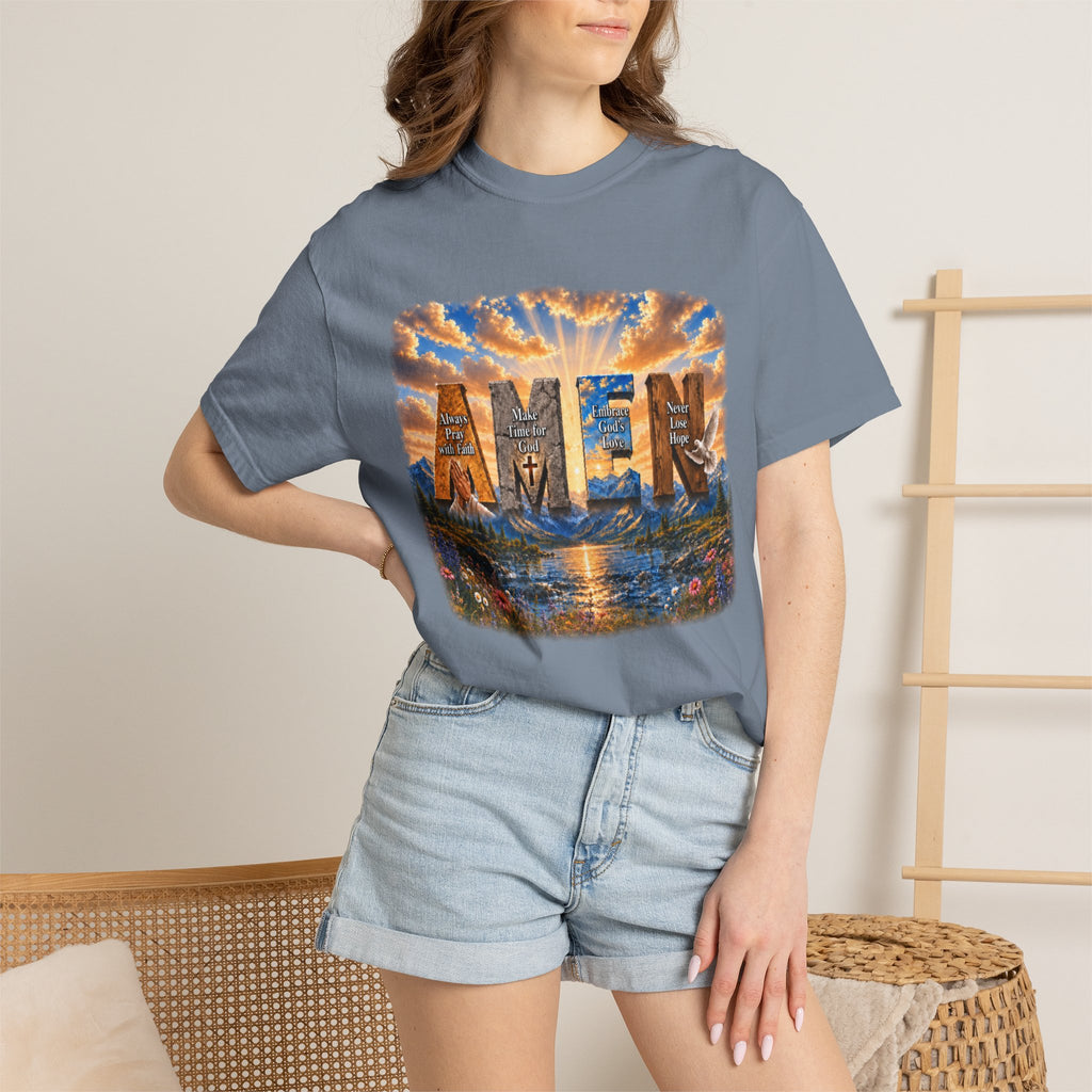 AMEN Faith-Inspired Garment-Dyed T-shirt
