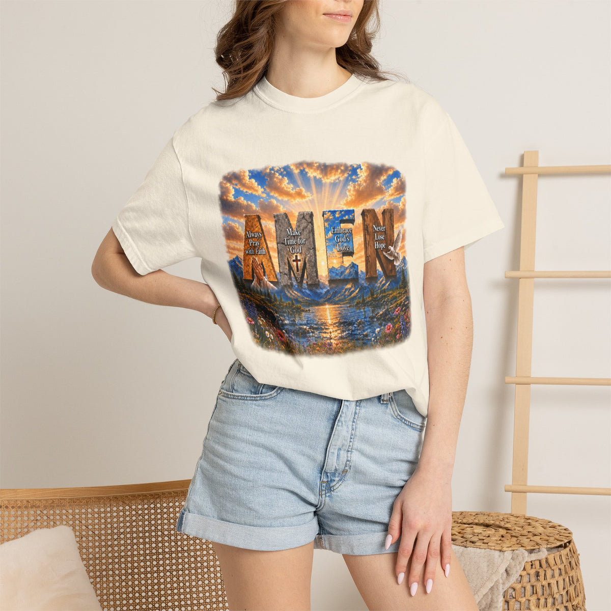 AMEN Faith-Inspired Garment-Dyed T-shirt